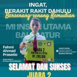 Selamat dan sukses untuk ananda Fahmi Ahmad Prasetio